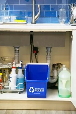 Recycling Rules 6 Gallon Stackable Recycling Bin Container In Blue, Eco-Friendly BPA-Free Handy Recycler With Handle, 4-Pack 11 Recycling Rules 6 Gallon Stackable Recycling Bin Container In Blue, Eco-Friendly BPA-Free Handy Recycler With Handle, 4-Pack -Brabantia Shop 51OesP2XcDL