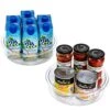 Round Lazy Susan Rotating Turntable Food Storage Container For Cabinet, Pantry, Refrigerator, Countertop, Spinning Organizer For Spices, Condiments, Baking Supplies 9.8'' 2 Pack
