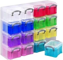 Really Useful Box 16x0.14 Litre Plastic Storage Box Organiser Clear & Assorted -Brabantia Shop 51POVbr6B9L. AC