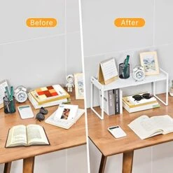 2 Tier Expandable Cabinet Shelf Organizer Over The Sink Storage Rack 2 Tier Adjustable Countertop For Kitchen Bathroom Pantry Spice Cupboard Dish Cup Bottle Pot Metal Plate Heavy Duty Nonslip(Black) -Brabantia Shop 51QNcSuiB0L