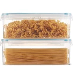 Komax Biokips Pasta Storage Containers W/Locking Lids (Set Of 2) Airtight Food Storage Containers For Pantry - Pasta Containers For Organizing Pantry - Dishwasher Safe Canister Set (11.5 X 3.5 X 4.3) -Brabantia Shop 51Qk3ZNEQ1L