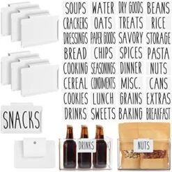 8 Pcs Metal Basket Labels Clip On Holders With 40 Pantry Labels For Storage Bins, Bin Clips Labels For Kitchen Organization And Storage (Black) -Brabantia Shop 51ST7gNoHZL. AC