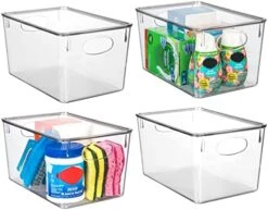 Plastic Storage Bins With Lids – Perfect Kitchen Organization Or Pantry Storage – Fridge Organizer, Pantry Organization And Storage Bins, Cabinet Organizers - 4 Pack -Brabantia Shop 51Slkx2szGL. AC