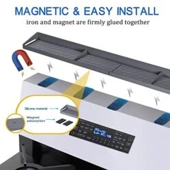 Discalange Kitchen Magnetic Stove Top Shelf, 30 Inch Silicone Spice Rack Easy Installation, Over The Stove Top Shelf Organization Stove Rack, Spice Storage Shelf For Stove, Oven Shelf Organizer (Gray) 10 Discalange Kitchen Magnetic Stove Top Shelf, 30 Inch Silicone Spice Rack Easy Installation, Over The Stove Top Shelf Organization Stove Rack, Spice Storage Shelf For Stove, Oven Shelf Organizer (Gray) -Brabantia Shop 51T6WvtOkAL