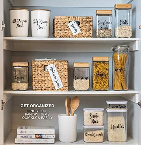 106 Pantry Labels Stickers By 7 Ruby Road For Kitchen Organization And Storage. Clear Water Resistant, Farmhouse Cursive Script For Food Canisters, Containers, Mason Jars For Flour, Sugar, Coffee 2 106 Pantry Labels Stickers By 7 Ruby Road For Kitchen Organization And Storage. Clear Water Resistant, Farmhouse Cursive Script For Food Canisters, Containers, Mason Jars For Flour, Sugar, Coffee - Image 2