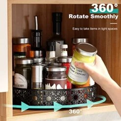 Lazy Susan Organizer, 11 Inch Lazy Susan Turntable For Cabinet Table, PHINOX Turntable Organizer Lazy Susan Spice Rack With Non-Slip Pad, Lazy Susan For Kitchen Bathroom Pantry Vanity (Metal) -Brabantia Shop 51TQOkkoJKL