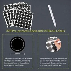 AOZITA 24 Pcs Glass Mason Spice Jars/Bottles - 4oz Empty Spice Containers With Spice Labels - Shaker Lids And Airtight Metal Caps - Silicone Collapsible Funnel Included -Brabantia Shop 51VO2mmVVCL