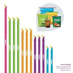 GRIPSTIC Bag Sealer - The Word's Best Reusable Chip Clips, Bag Clips. Patented. Airtight & Waterproof Seal On Food Storage Bags, Kids Snacks & More. Near Zero Waste. 12ct Variety Pack -Brabantia Shop 51Wwf7KA7AL