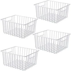 Freezer Baskets Pantry Storage Baskets Bins Farmhouse Organizer Storage Bins Organizer Bins With Built-in Handles For Cabinets, Pantry, Closets, Bedrooms - Set Of 4 -Brabantia Shop 51XE3PFnSaL. AC