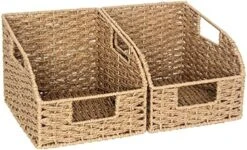 StorageWorks Storage Baskets For Organizing, Wicker Baskets With Built-in Handles, Handwoven Wicker Storage Baskets, Water Hyacinth Wicker Baskets For Shelves Storage, 2 Pack -Brabantia Shop 51ZzzVTNA1L. AC