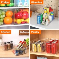 6 Pack Clear Plastic Storage Bins, Kitchen Organization Cabinet Fridge Organizer, Pantry Organization And Storage Bins -Brabantia Shop 51aEuREFDNL