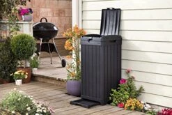 Keter Baltimore 38 Gallon Trash Can With Lid And Drip Tray For Easy Cleaning - Perfect For Patios, Kitchens, And Outdoor Entertaining -Brabantia Shop 51aRD6aurKL