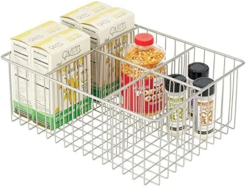 MDesign Farmhouse Decor Metal Wire Food Organizer Storage Bin Baskets For Kitchen Cabinets, Pantry, Bathroom, Laundry Room, Closets, Garage, 6 Sections - Bronze 10 MDesign Farmhouse Decor Metal Wire Food Organizer Storage Bin Baskets For Kitchen Cabinets, Pantry, Bathroom, Laundry Room, Closets, Garage, 6 Sections - Bronze - Image 10