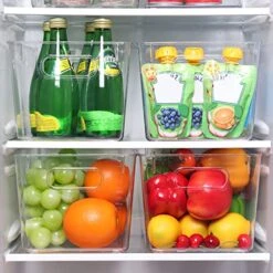 6 Pack Clear Plastic Storage Bins, Kitchen Organization Cabinet Fridge Organizer, Pantry Organization And Storage Bins -Brabantia Shop 51aWcfZHqLL