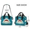 Insulated Cooler Lunch Bag Shark Tooth Jaws Lunch Box For Office Work Picnic Hiking Beach Organizer With Adjustable Shoulder Strap