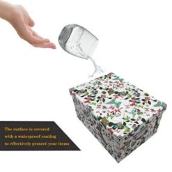 GUOZI Collapsible Storage Box, Decorative Memory Box With Lid & Metal Reinforced Corners, Cardboard File Box With Handles, Organizer Gift Box For Keepsake Toy Photos Office Nursery Wardrobe Bookshelf -Brabantia Shop 51cDbo7p1ZL