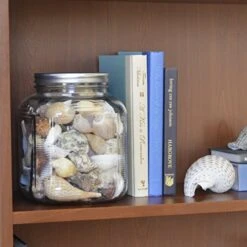 1-Gallon Cracker Jar With Lid, Brushed Aluminum, Set Of 4 12 1-Gallon Cracker Jar With Lid, Brushed Aluminum, Set Of 4 -Brabantia Shop 51eBw1W20ML