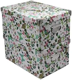 GUOZI Collapsible Storage Box, Decorative Memory Box With Lid & Metal Reinforced Corners, Cardboard File Box With Handles, Organizer Gift Box For Keepsake Toy Photos Office Nursery Wardrobe Bookshelf -Brabantia Shop 51eWKP60SjL. AC