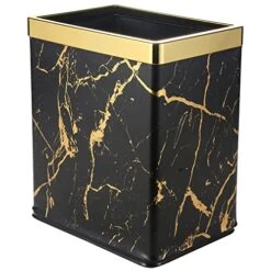 Huaqinglian Small Office Trash Can Bedroom Wastebasket,Rectangle Slim Bathroom Kitchen Garbage Can 2.6Gallon(Black Marble) 18 Huaqinglian Small Office Trash Can Bedroom Wastebasket,Rectangle Slim Bathroom Kitchen Garbage Can 2.6Gallon(Black Marble) -Brabantia Shop 51ehefugqL