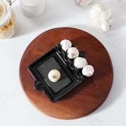 Ceramic Spoon Rests For Counter Stove Top, 7.5 Inch Dishwasher Safe (Black)