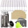 SWOMMOLY 66 Glass Spice Jars With 703 Spice Labels, Chalk Marker And Funnel Complete Set. 66 Square Glass Jars 4oz, Airtight Cap, Pour/sift Shaker Lid