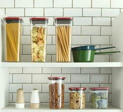 Neoflam Airtight Smart Seal Food Storage Container (Set Of 3, Rectangle) | Crystal Clear Body | Modular, Stackable, Nestable Design | Easy To Clean, BPA Free (3.6 L, 121.7 Oz) -Brabantia Shop 51fWdpIVh7L