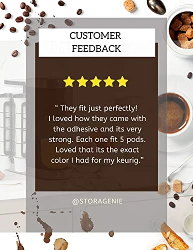 Coffee Pod Holder For Keurig, Wall Mount Side Mount K Cup Storage, Perfect For Small Counters (2 Pack/for 10 Pods, EverGreen) 6 Coffee Pod Holder For Keurig, Wall Mount Side Mount K Cup Storage, Perfect For Small Counters (2 Pack/for 10 Pods, EverGreen) - Image 6