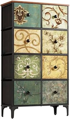 AOPSEN Tall Dressers For Bedroom With 8 Drawers, Storage Drawer Unit For Closet, Fabric Organizer Chest Of Drawers For Kids, Living Room, Nursery, Steel Frame, Wood Top -Brabantia Shop 51g26AtmfZL. AC