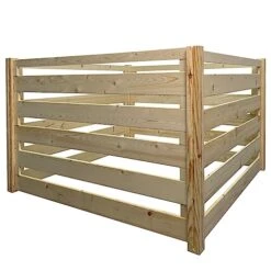 Wood Composter - 36" W X 36" L X 31.5" H - Durable And Spacious Outdoor Composting Bin, Privacy Screen, And Air Conditioning Cover For Seamless Composting And Privacy Protection