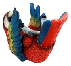 Ebros Gift Tropical Rio Rainforest Red Scarlet Macaw Parrot Wine Bottle Holder Caddy Figurine 10.25" Long Kitchen Dining Party Hosting Decor Statue Of South American Evergreen Forest Birds -Brabantia Shop 51gfTw8FCrL