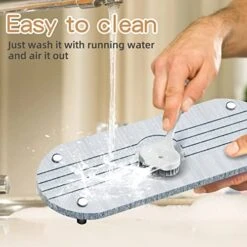 PURUSKOTO Large Fast Drying Sink Tray,Natural Diatomite Material,Instant Dry Sink Organizer,Stone Sink Caddy, Bathroom Counter Organizer,Modern Home Design,Suitable For Bathroom & Kitchen -Brabantia Shop 51h2xYYjd2L