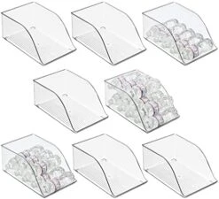 MDesign Plastic Kitchen Storage Organizer Container Bins For Pantry, Fridge, Freezer Organization - Holds Canned Food, Soup Can, Soda Water Bottle - Ligne Collection, 8 Pack - Clear -Brabantia Shop 51i5B67Vw6L. AC