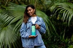 HYDRO CELL Stainless Steel Insulated Water Bottle With Straw - For Cold & Hot Drinks - Metal Vacuum Flask With Screw Cap And Modern Leakproof Sport Thermos For Kids & Adults (Mint/Green 24oz) -Brabantia Shop 51ixMkExJEL