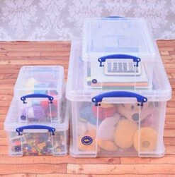 Really Useful 48 + 12 + 9 + 3 Litre Storage Box, Clear, Starter Pack -Brabantia Shop 51jReS9sVVL