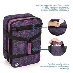 VP Home Double Casserole Insulated Travel Carry Bag (Henna Tattoo) For Trip Birthday Party, Mother's Day, Holiday, Christmas Day, Grocery Store, Supermarket, Outdoor Picnic Etc -Brabantia Shop 51jo3MEzNoL
