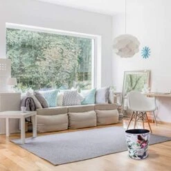 Lingxuinfo Scakbyer Small Trash Can Wastebasket, PU Leather Decorative Trash Can Garbage Can Waste Basket For Kitchen, Bathroom, Bedroom, Office -Brabantia Shop 51l9Cqv5dNL