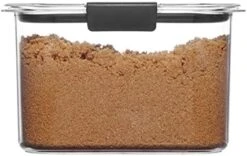 Rubbermaid Brilliance Airtight Food Storage Container For Pantry With Lid For Flour, Sugar, And Rice, 16-Cup, Clear/Grey -Brabantia Shop 51mEXnm7IoL. AC