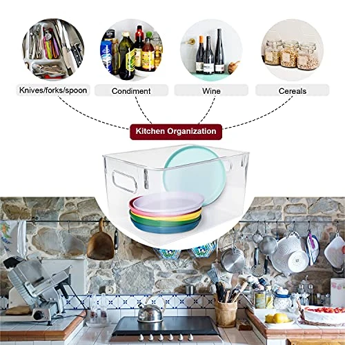 Vaisoz 2PCS Storage Organizer Bins, Pantry Organization And Storage, Refrigerator Fridge Organizer Bins With Built-In Handles For Freezer, Kitchen, Pantry, Cabinet (10.4 X 6.7 X 6 In) 6 Vaisoz 2PCS Storage Organizer Bins, Pantry Organization And Storage, Refrigerator Fridge Organizer Bins With Built-In Handles For Freezer, Kitchen, Pantry, Cabinet (10.4 X 6.7 X 6 In) - Image 6