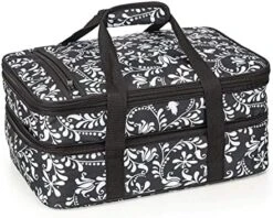 VP Home Double Casserole Insulated Travel Carry Bag (Henna Tattoo) For Trip Birthday Party, Mother's Day, Holiday, Christmas Day, Grocery Store, Supermarket, Outdoor Picnic Etc -Brabantia Shop 51pRBPcpmGL. AC