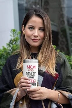 KLUBI Mom Birthday Gifts Funny - Mom No Matter What/Ugly Children 20oz Travel Mug/Tumbler For Coffee - Happy Mothers Day Gift Idea For Best Mother, Valentines Day, Presents, Moms, From Son -Brabantia Shop 51pfKN4F61L