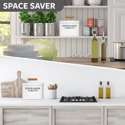 Calindiana Dishwasher Pods Container Holder With Lid For Kitchen Organization And Storage, White -Brabantia Shop 51qKt4jlRGL