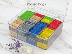 Smartified Fridge Organizer Bin With Lid & Removable Dividers - Stackable Multipurpose For Teabags, Art & Crafts - Kitchen Pantry Refrigerator Freezer -Brabantia Shop 51qbymZZy9L