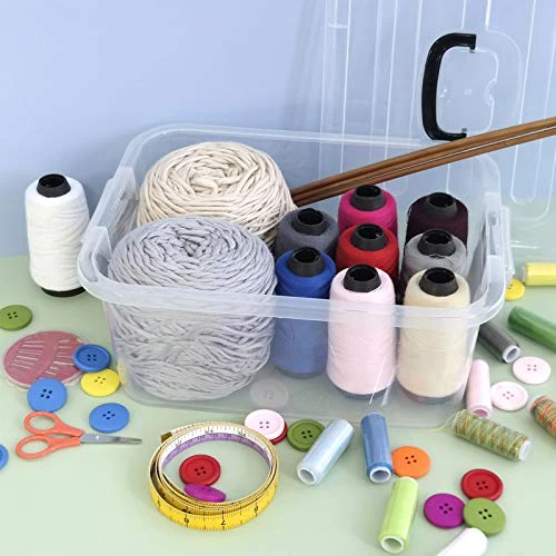 Bringer 2-Pack Plastic Storage Boxes, 8 L Clear Latch Boxes 5 Bringer 2-Pack Plastic Storage Boxes, 8 L Clear Latch Boxes - Image 5