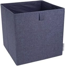 Bigso Soft Multi Purpose Foldable Cube Storage Box | Collapsible Fabric Storage Cube For Storage On Shelves | Polyester Fabric Foldable Storage Cube Organizer For Closets | 12.4’’x12.4’’x12.4’’ | Grey -Brabantia Shop 51rGET7tIFL. AC