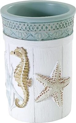 Avanti Linens - Waste Basket, Decorative Trash Can For Home Or Office, Farmhouse Chic Bathroom Accessories (Farmhouse Shell Collection) -Brabantia Shop 51rJ06HVbnL. AC