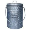 Abakoo Stainless Steel Compost Bin - Premium Grade 304 Stainless Steel Kitchen Composter - Includes 4 Charcoal Filter, Indoor Countertop Kitchen Recycling Bin Pail (1.0 Gallon (Galvanized))