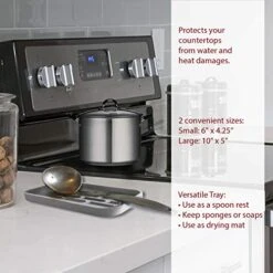 Silicone Sponge Holder (Pack Of 2 Sizes) - Kitchen Sink Organizer Tray For Sponge, Scrubber, Soap - Gray -Brabantia Shop 51rsuiow4cL