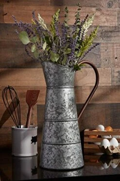DII Galvanized Metal Decor, Rustic Farmhouse, Pitcher, Silver -Brabantia Shop 51t1ByC3VtL