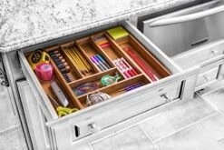 Bellemain Expandable Bamboo Drawer Organizer - Large Kitchen Utensil Holder For Cutlery, Silverware, Flatware Storage - Utensil Organizer For Kitchen Drawers, Desk, Junk Drawer Organizer Tray, 8-Slot -Brabantia Shop 51tDEh9wovL