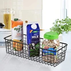 Sheechung Farmhouse Decor Metal Wire Storage Organizer Bin Basket(2 Pack) - Rustic Toilet Paper Holder - Storage Organizer For Bathroom, Kitchen Cabinets,Pantry, Laundry Room, Closets, Garage (Black) -Brabantia Shop 51tbuup7J1L